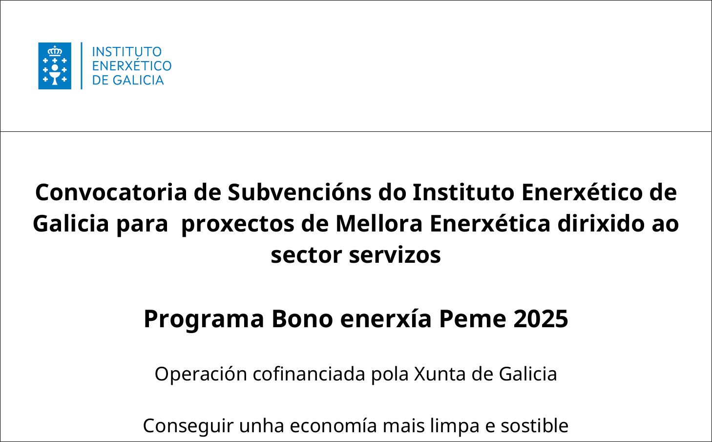 Bono Enerxía PEME 2025